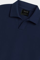 Oversized Knitted Full Polo - Admiral